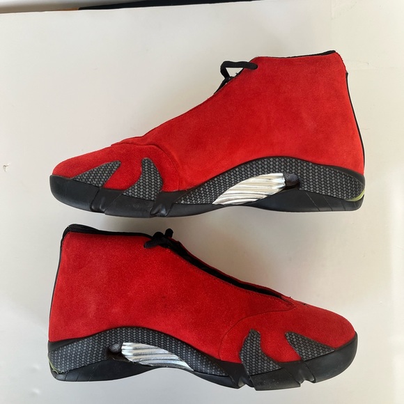 Retro AIR JORDAN 14 Ferrari Red w/ Yellow Trim Size 9 - Picture 9 of 15